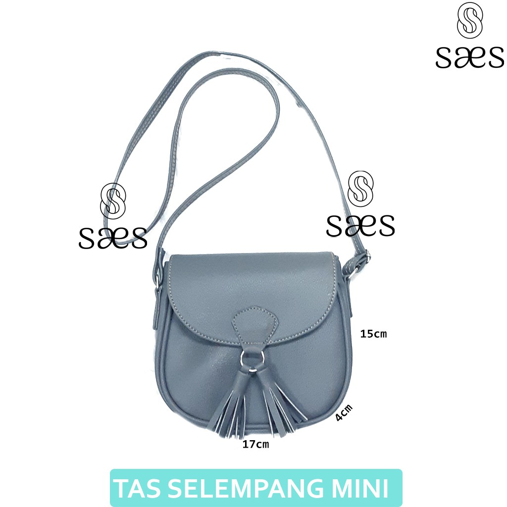 SAES ADENIUM SLING BAG VINTAGE PINK Tas Selempang Mini Terbaru Wanita Code Oval resleting Saes shop 002