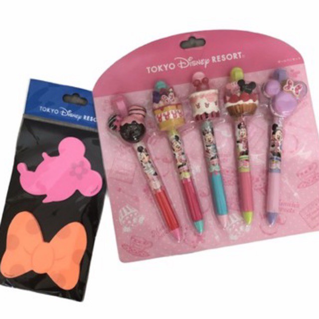 

Tokyo Disney Resort Minnie Mouse Pens and Stick On Notes | Minnie