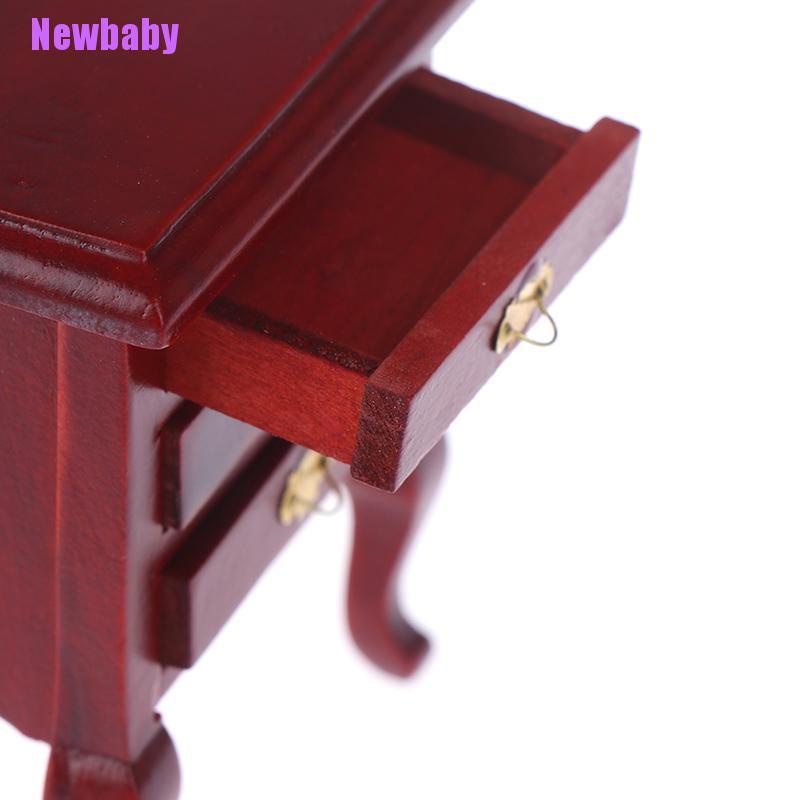 (Newbaby) Mainan Miniatur Lemari Kayu Skala 1: 12 Untuk Dekorasi Kamar Tidur Rumah Boneka