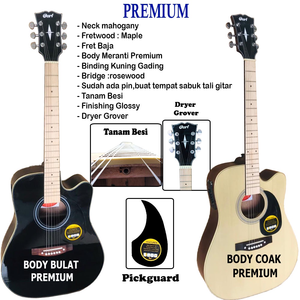 Gitar Cort Akustik Elektrik EQ 7545R Terbaru