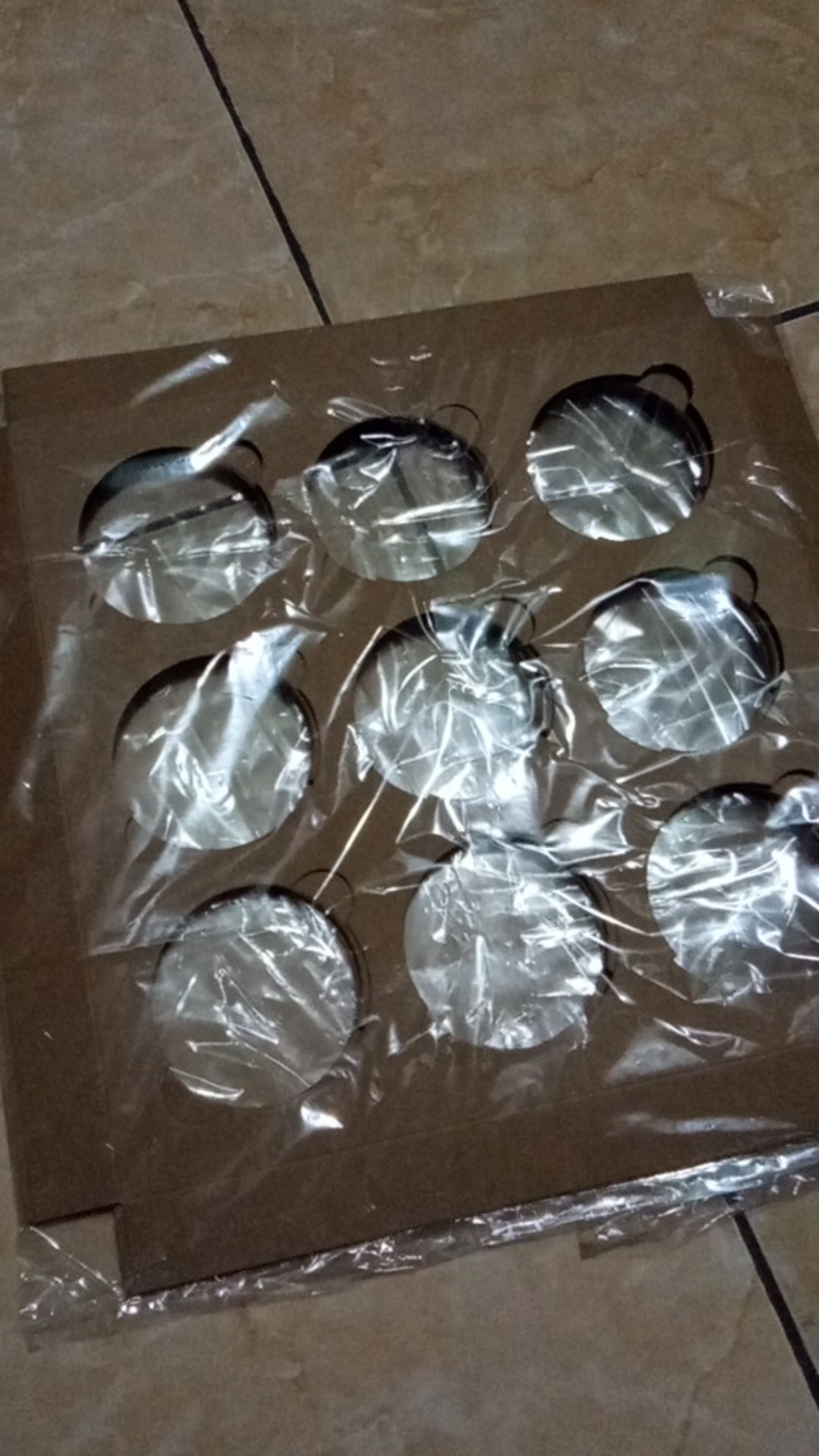 Insert Box Cupcake/muffin Isi 9 Bahan Kraft (harga Per 10 Pcs)