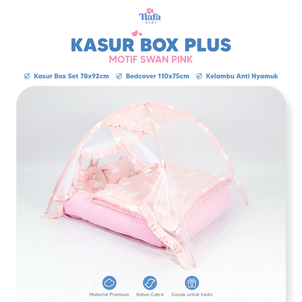 NAFA BABY- Kasur Bayi Box Include Bedcover Bayi dan Kelambu Tenda Bayi | Perlengkapan Tidur Bayi