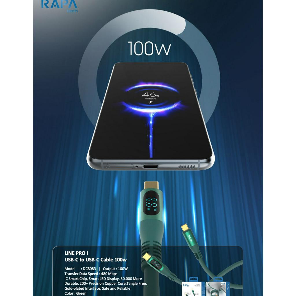 RAPAtech DC8083 / DC8084 - LINE PRO I - USB-C to USB-C / Lightning Data Cable