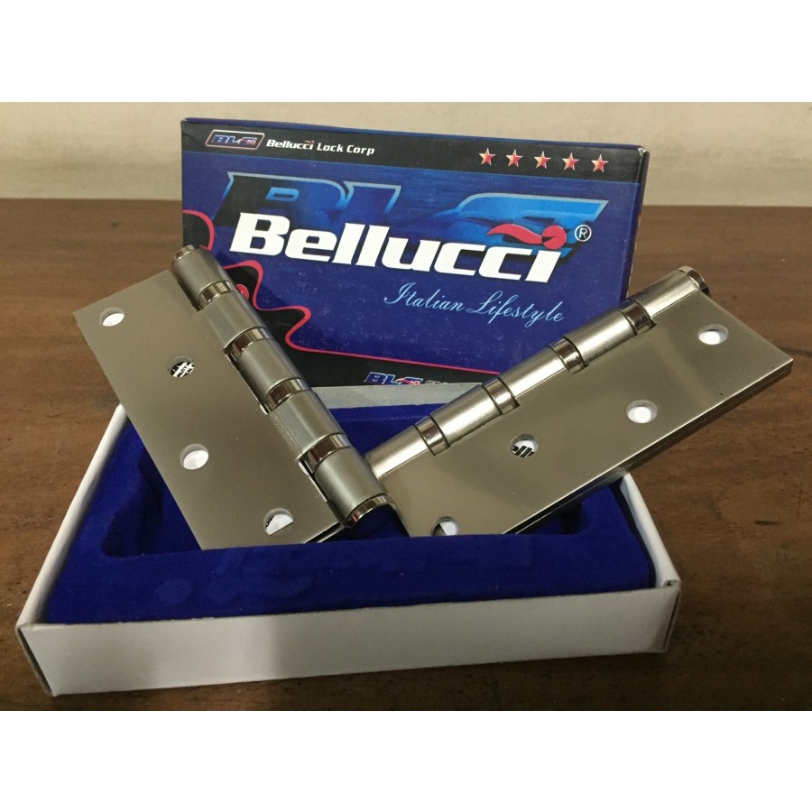 Engsel 3 inc Stainless tebal/ Engsel 4 Inch Stainless Tebal BELLUCCI BLC BELUCI / ENGSEL STANLIS engsel jendela engsel pintu,kunci pintu/ jendela TAHAN karat awet bergaransi kuat tebal ss sus kupu2 iron hinges