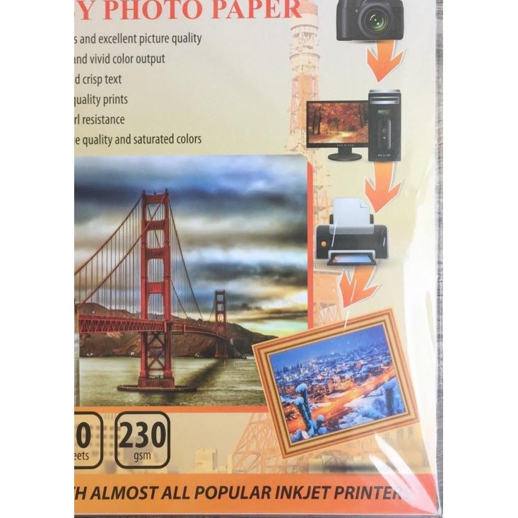 

✭ Glossy photo paper A3 230 gsm (isi 20) ➤