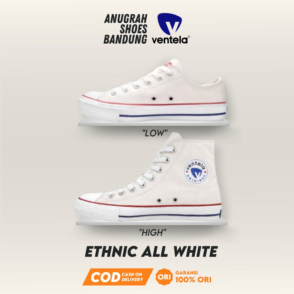 VENTELA ETHNIC LOW  DAN HIGH WARNA PUTIH ORIGINAL
