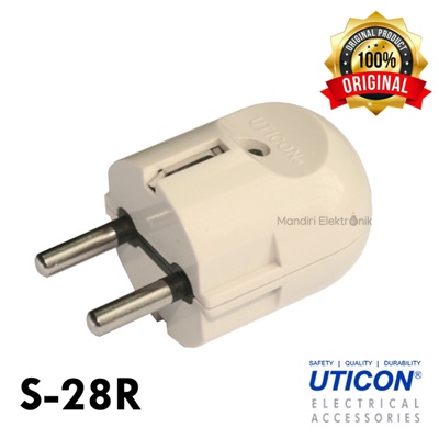 Steker Arde Bulat Uticon S-28 R - Colokan Listrik Uticon S-28R - Colokan Listrik Bulat SNI