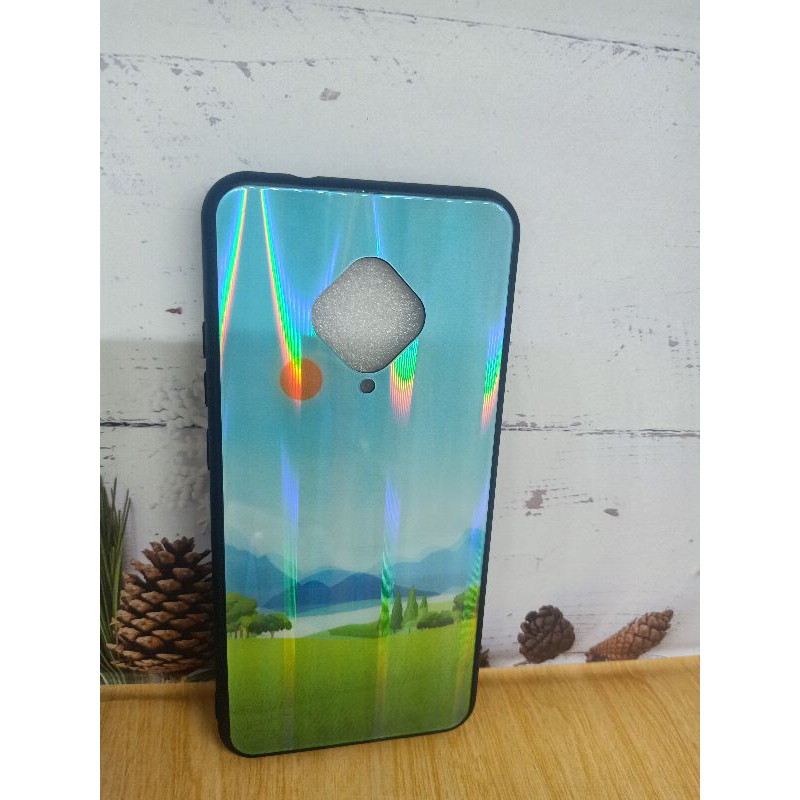 softcase gambar, karakter belakang bahan kaca vivo S1pro