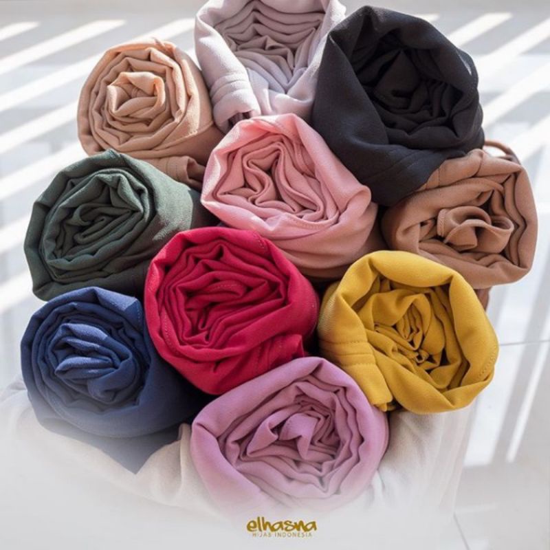 JILBAB BERGO HAFSAH (PAD ) RAYON CRINKLE JILBAB INSTAN BY ELHASNA HIJAB INDONESIA