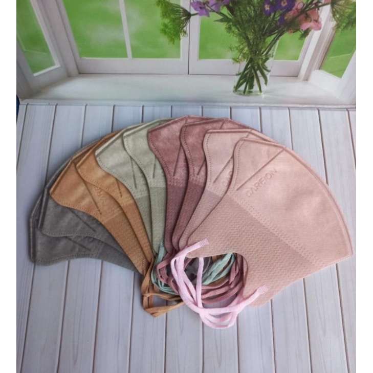 [Restock] Masker duckbill mix warna soft nude 1pack free pouch