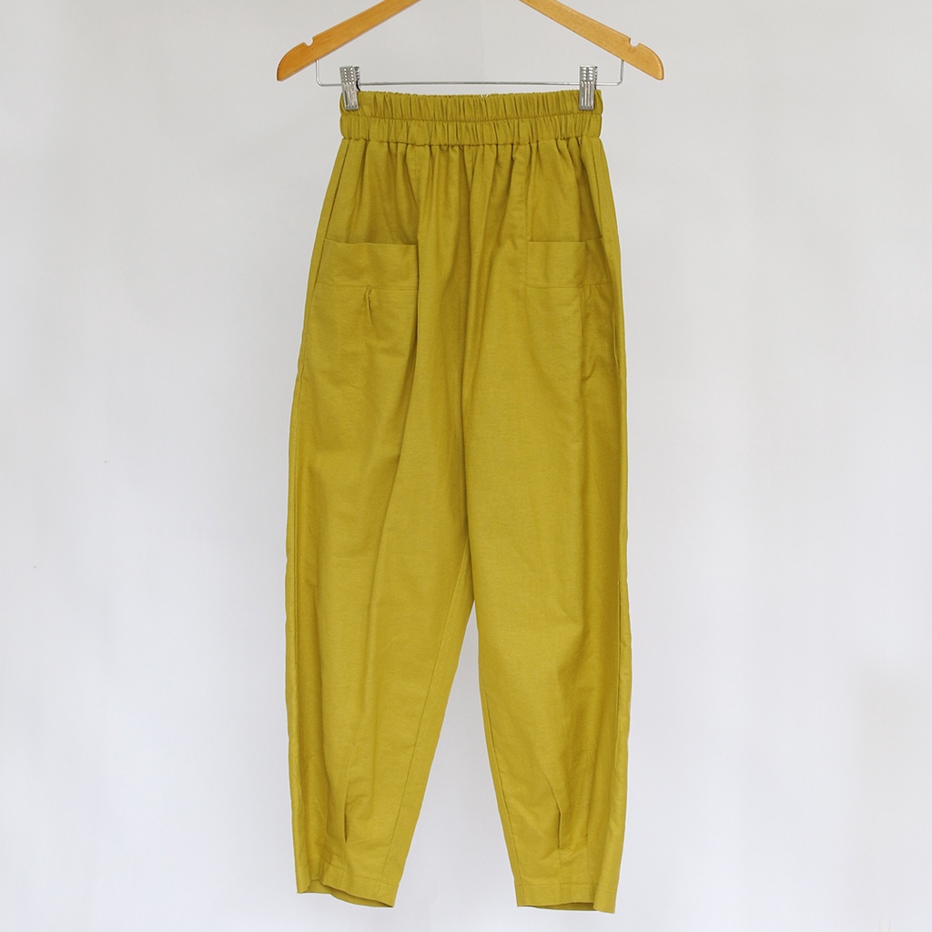 yellow parachute pants