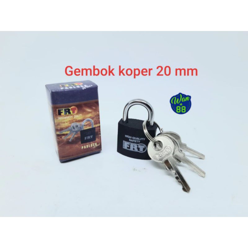 Gembok hitam koper FRT 20 mm