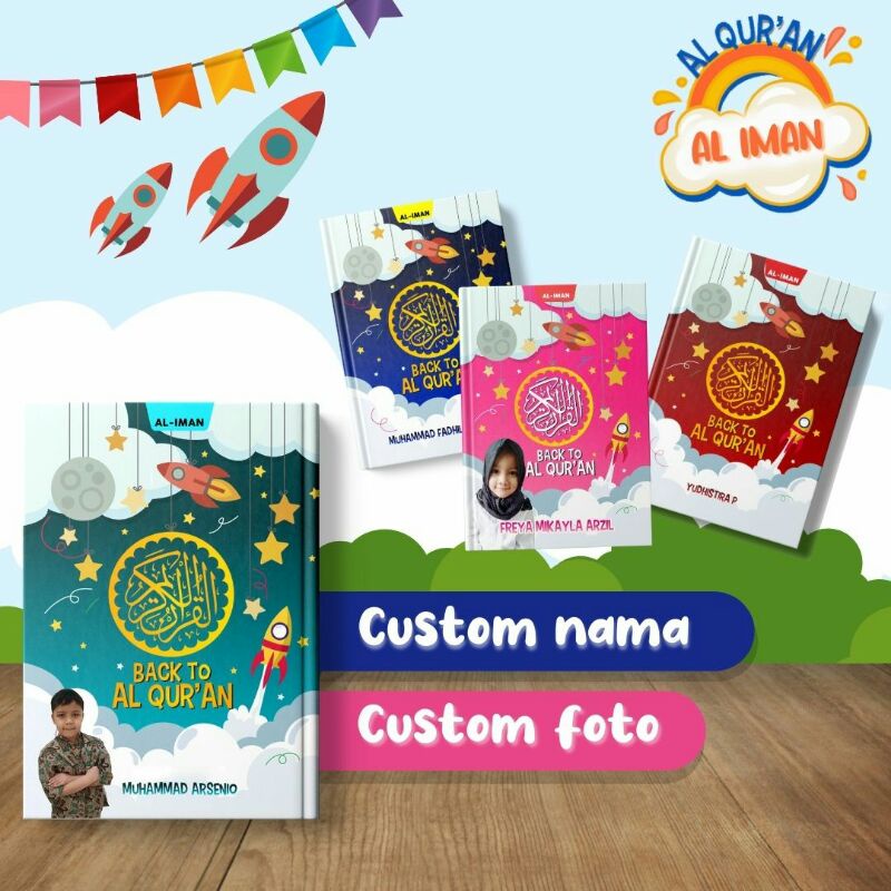Al Quran Al Iman Custom Nama Alquran Anak Custom Nama Al Quran Terjemah Al Quran Anak Anak