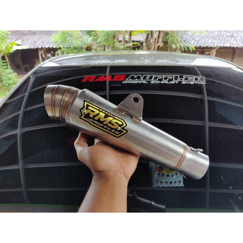 slincer Knalpot RMS Muffler keong jumbo Jiksaw p23cm sarangan separo Kompetisi ker ker Original