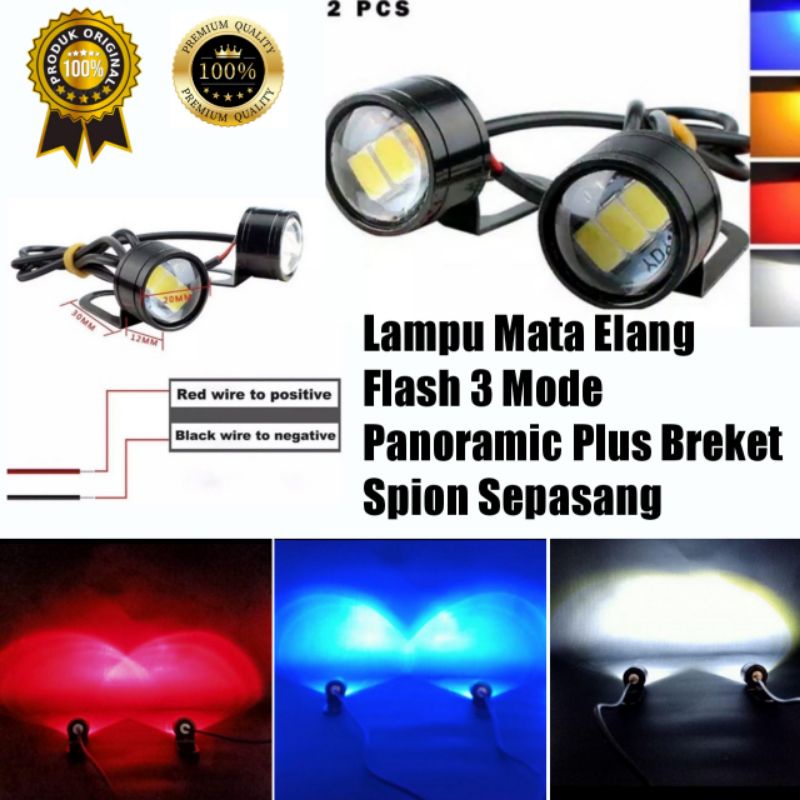 lampu motor led mata elang flash 3 kode/led mata elang/lampu motor mata elang