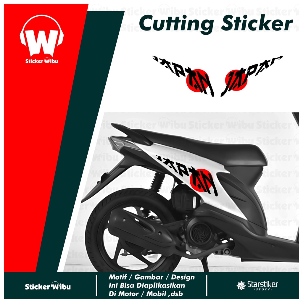 STRIPING BEAT KARBU SETIKER / STIKER CUTTING BEAT / TULISAN / MOTIF / GAMBAR / HURUF / JEPANG / DECA