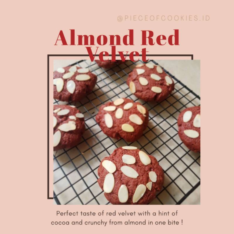 

Soft baked cookies (Almond Red Velvet)