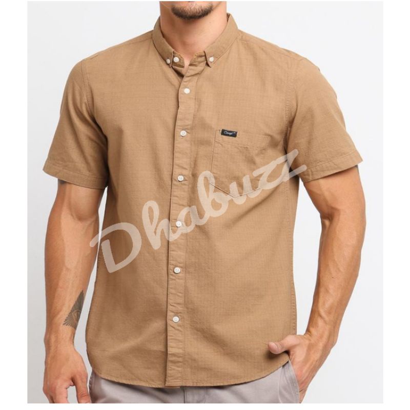 [ BIG SIZE ] baju kemeja kerja kerah casual formal pria original terbaru lengan pendek concept access