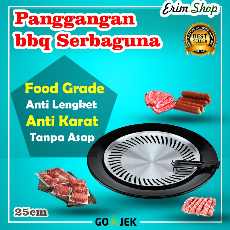 PANGGANGAN SOSIS BAKAR BBQ DAGING/IKAN TANPA ASAP ANTI LENGKET DAN ANTI