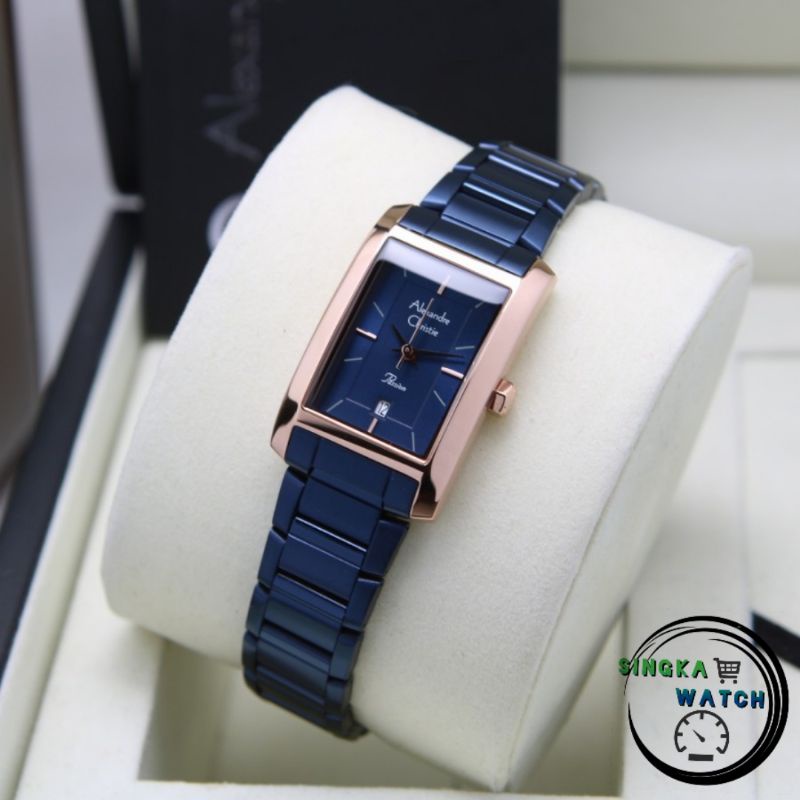 JAM TANGAN CEWEK ALEXANDRE CHRISTIE AC ORIGINAL SERI 2979LD NAVY