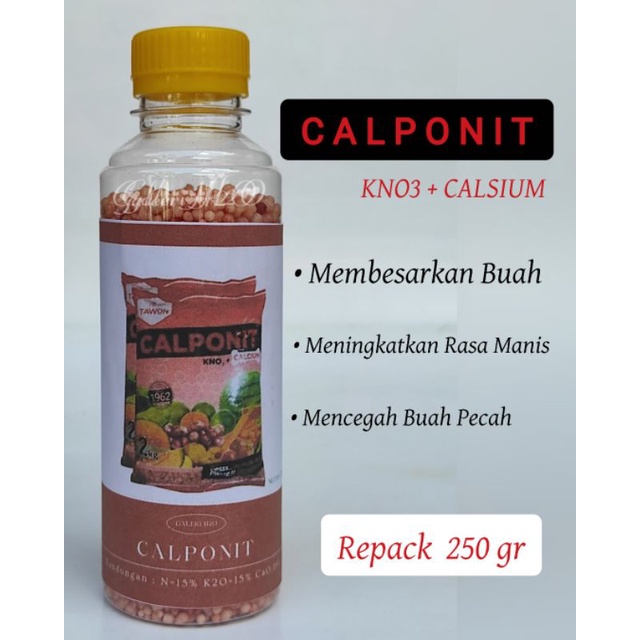 Pupuk Calponit 250 gr Repack / Pupuk KNO3 plus Calcium / Pupuk KNO3 Merah Cap Tawon