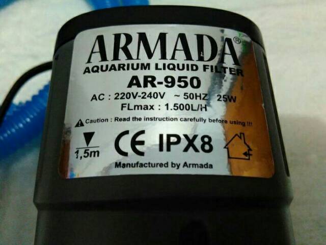 Pompa Armada AR 950 lengkap box filter