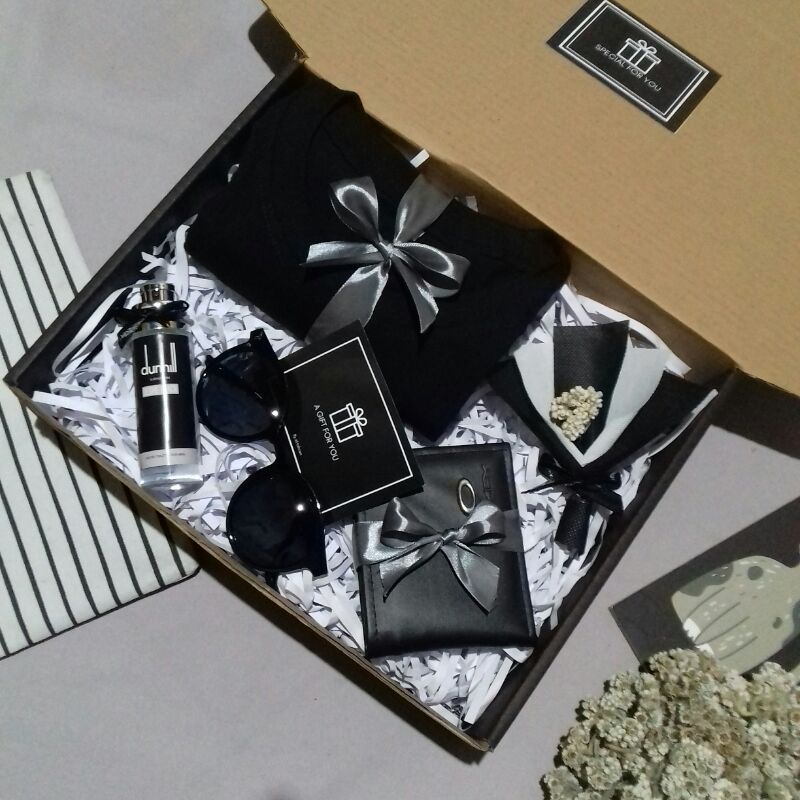 HAMPERS PREMIUM BLACK SERIES FOR MAN GIFT BOX COWOK GANTENG HADIAH WISUDA KADO ULANG TAHUN