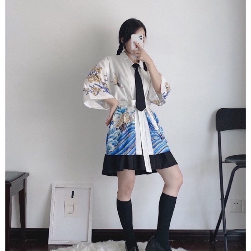 KIMONO CARDINGAN IMPORT WANITA JEPANG KOREA ORIGINAL HAORI YUTAKA