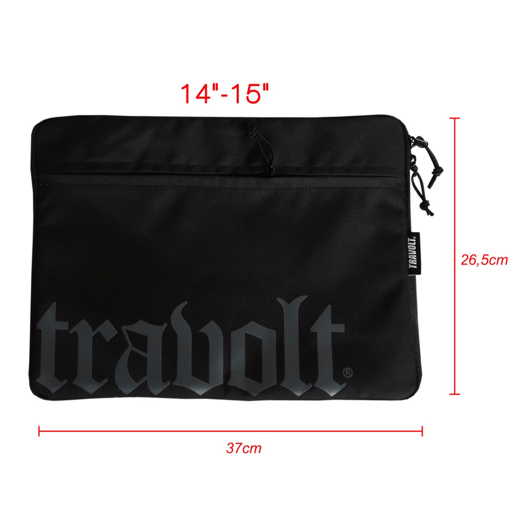 Laptop Case - Travolt - Tempat Laptop - Tas Laptop - Navy - Black - Peach