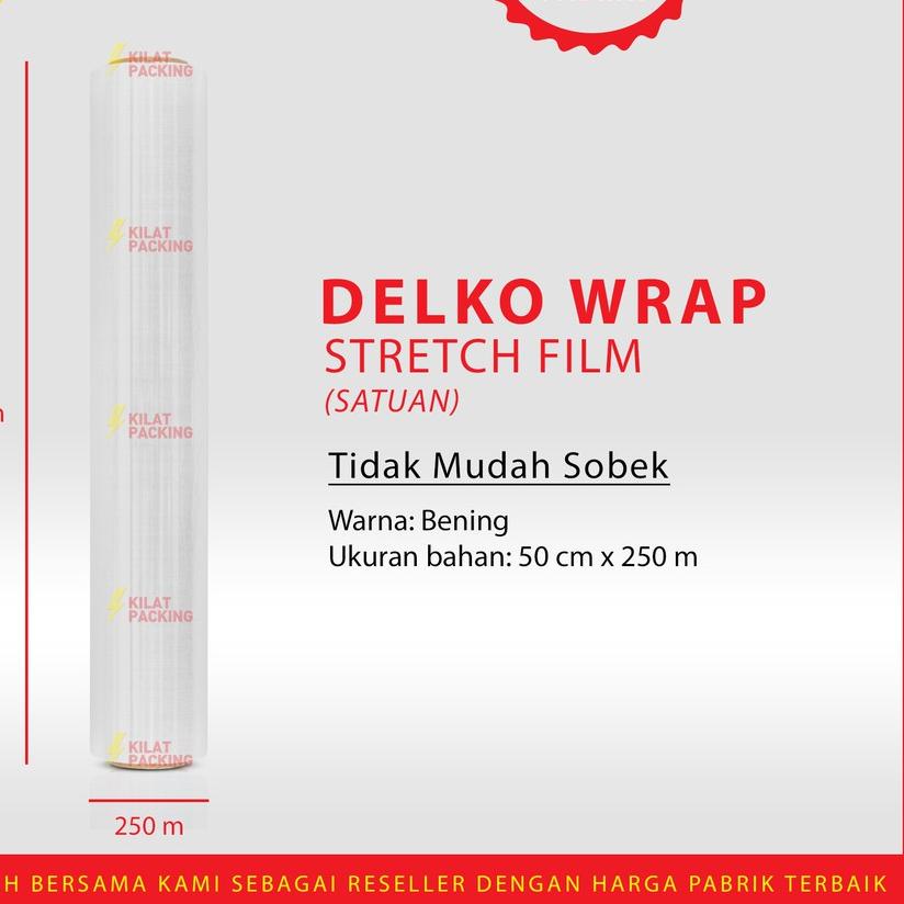 

➵ Stretch Film 50 CM x 250 M Plastik Wrapping SATUAN ✰