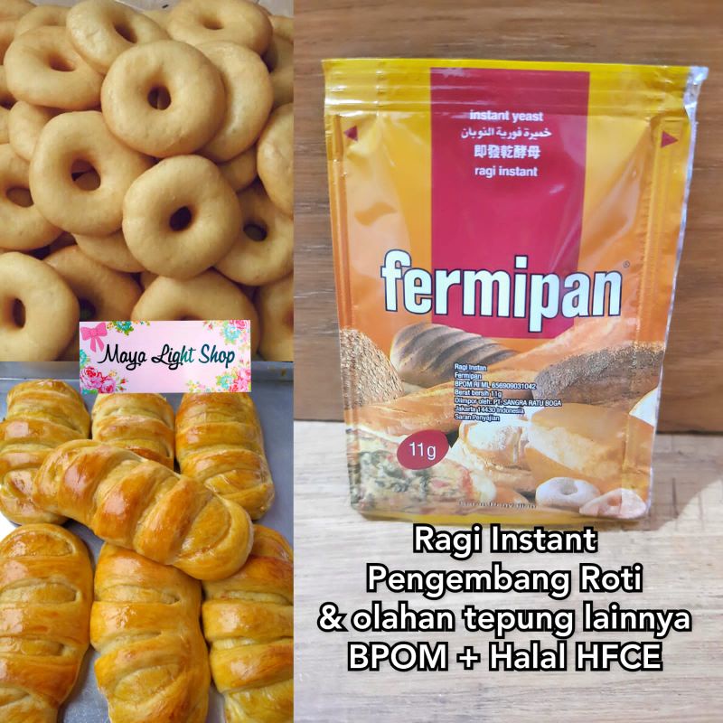 

Fermipan sachet eceran saset 11gr Halal ragi instant yeast pengembang roti