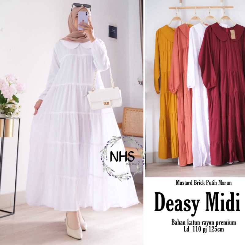 Midi dress rayon Daisy midi dress JUMBO