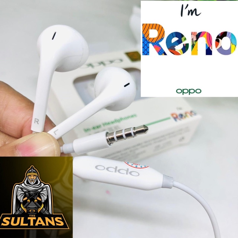 GROSIR HANDSFREE OPPO HF RENO 2 3 4 5 COLOKAN 3.5MM ASLI SUARA JERNIH MANTAP