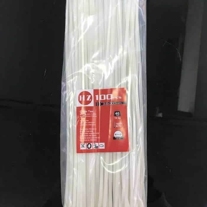 HZ cable ties 9 x 550 - Putih dan Hitam