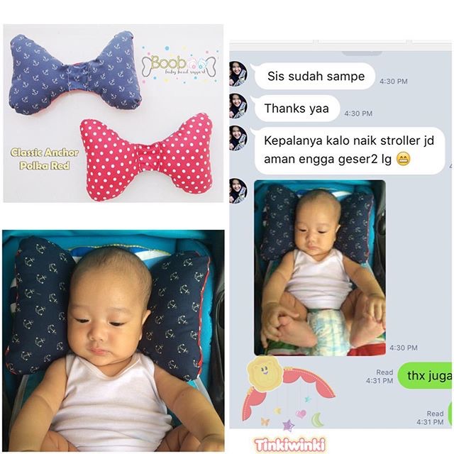 BOOBOO baby pillow elephant ear bantal bayi