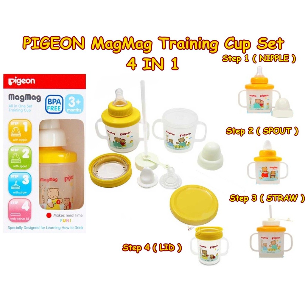 Botol Susu PIGEON Mag Mag Training Cup Set 180mL