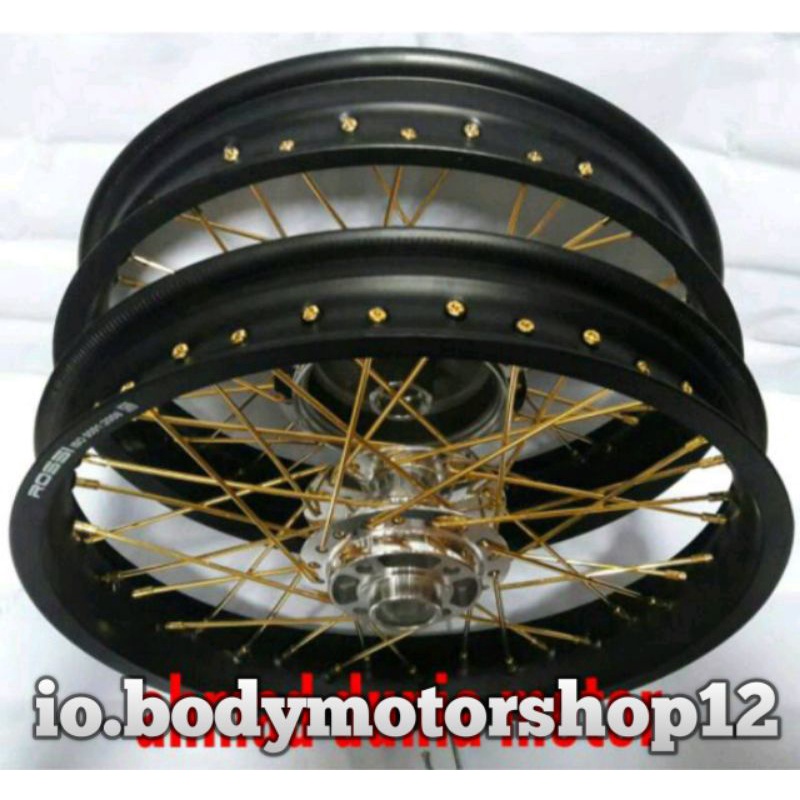 velg pelk variasi Yamaha RX king tapak lebar ring 18 siap pakai