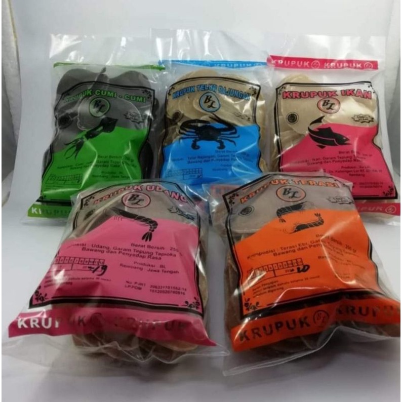 

KERUPUK MENTAH DENGAN VARIAN RASA IKAN CUMI UDANG TERASI 250G