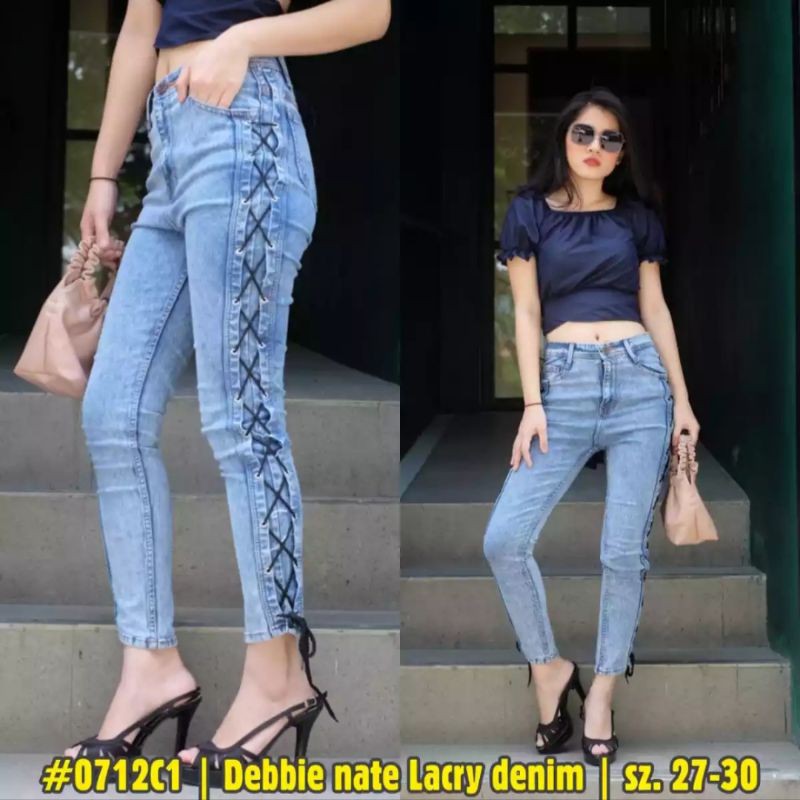 JEANS WANITA Tali Samping-Terbaru-Real Pict