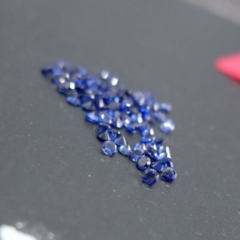 Blue Safir 2 - 3 mm Corundum Syntetic Per butir High Quality