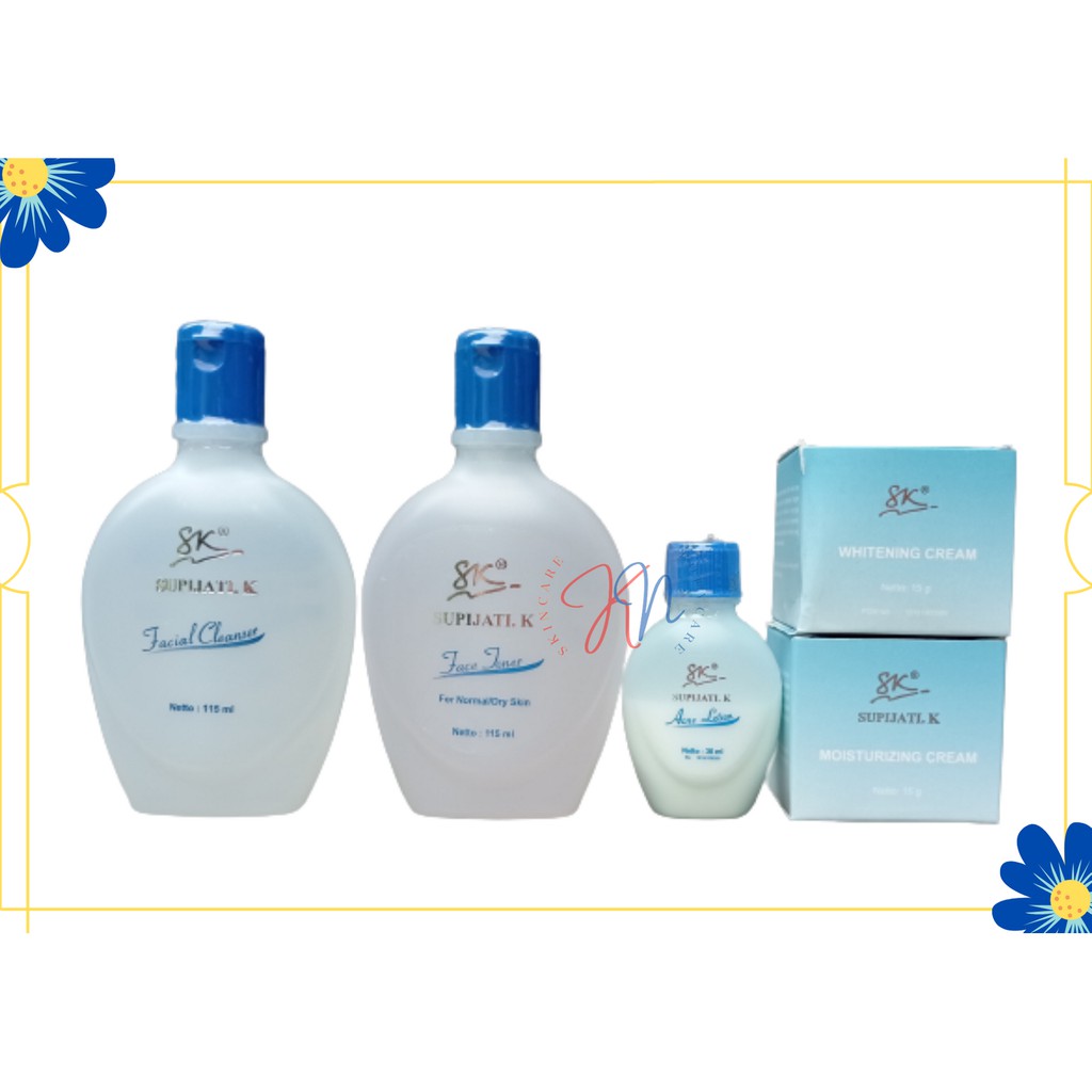 Supijati Skin Care Original Bpom Paket Perawatan Wajah Berjerawat Facial Wash day And Night Cream To