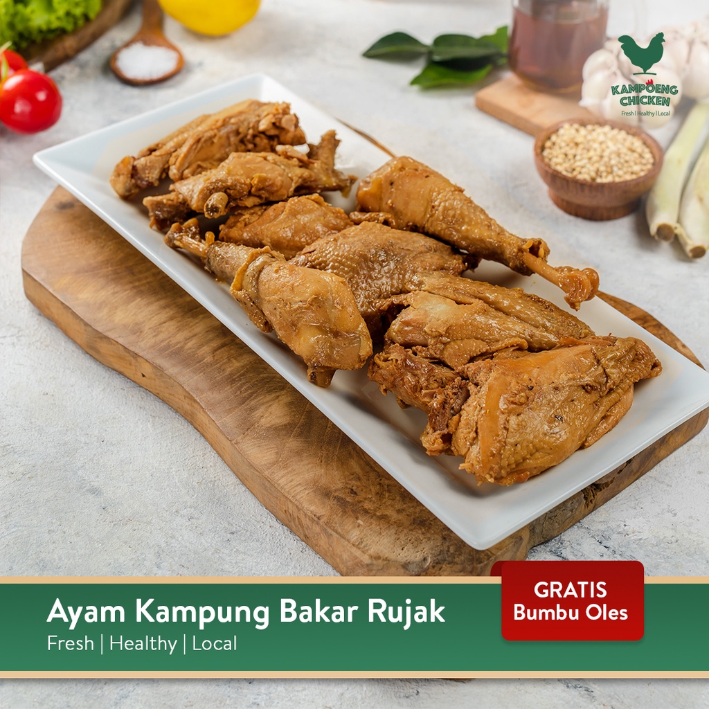

Ayam Kampung Probiotik Bakar Rujak Halal Sehat