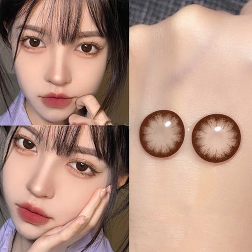 【COD】 DIAMOND SOFTLENS  BIG EYE Soft Colored Contact lens Yearly Use Ensa Mata Soflen Mata Brightsoftlens soflens Mata Kore/import korea softlens-B-BROWN🔥