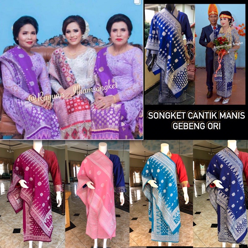 Exclusive Songket Cantik Manis Gebeng ORI Songket Tenun Palembang asli Tenun Tangan/ilham songket pa