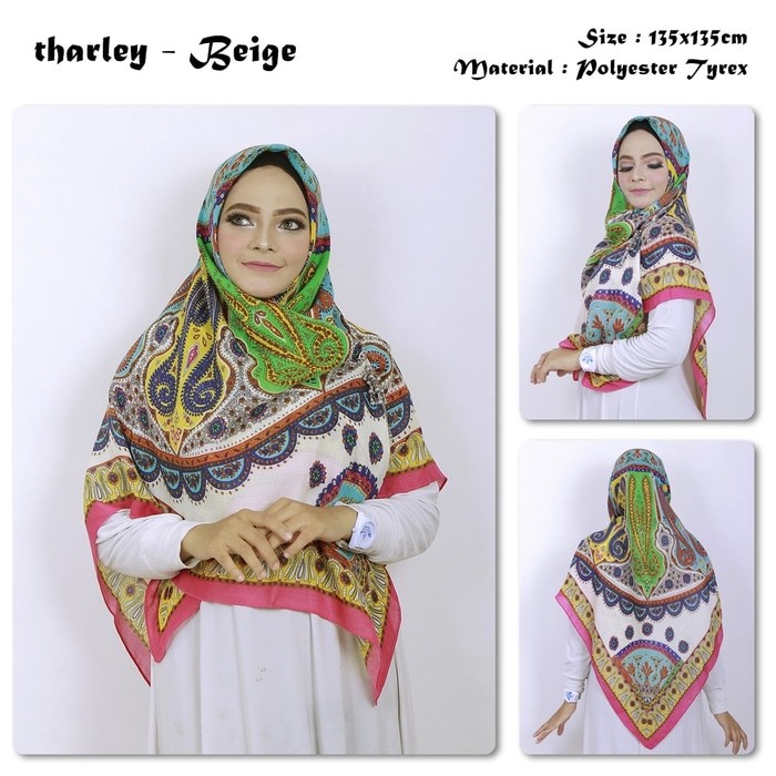 Tharley | Tribal | Bahan Tyrex | Hijab Square / Scarf Impor