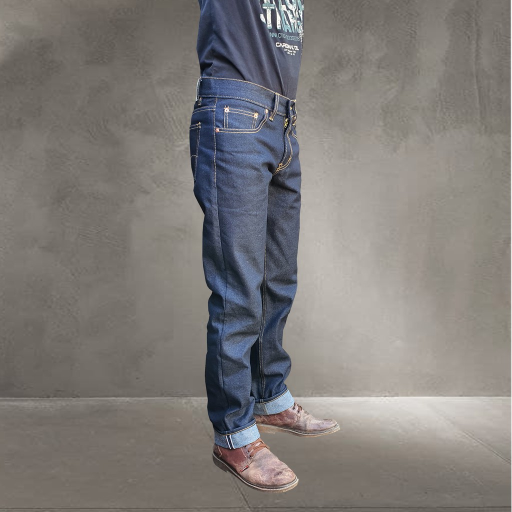 Celana Panjang Selvedge Denim Pria Straight Original Leviya - Leeza Jeans