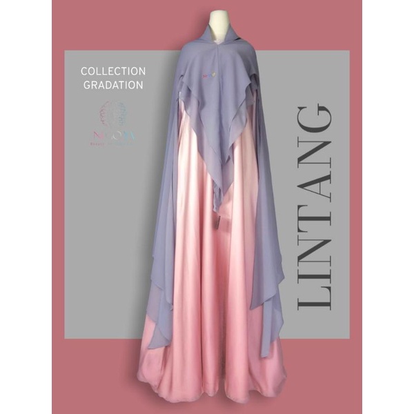 Nigoya Syar'i - Gamis Syari Set Khimar Lintang Set Dior Silk Luxury with Pearls Haji Umroh