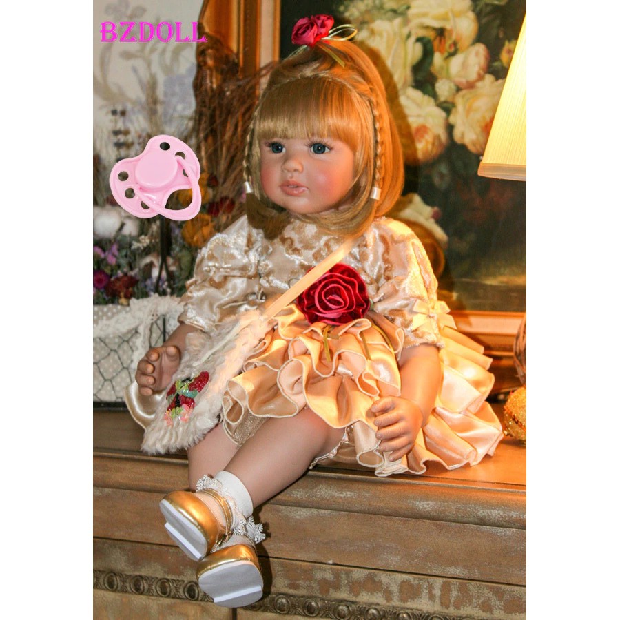 Boneka Barbie 60 cm silicona Reborn bebé muñeca juguetes para niños niñas Bonecas 24 pulgadas