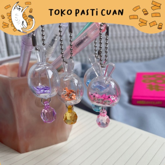 

pen pulpen gantungan kelinci bening 4/8/12 tinta hitam keperluan anak sekolah bisa COD pena lucu imut bolpen fancy unik elegan bisa COD termurah import ATK alat tulis kantor