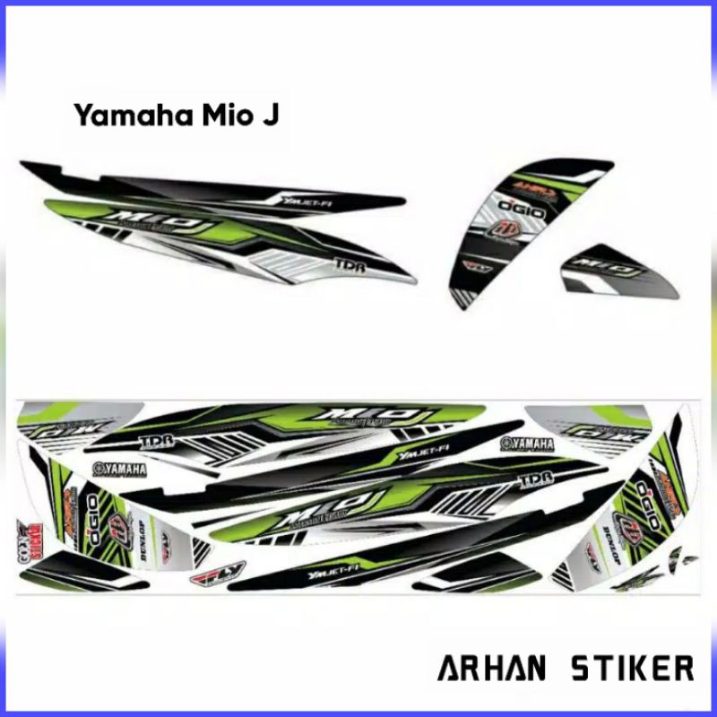 COD STRIPING VARIASI MOTOR YAMAHA MIO J SKOTLET STIKER RACING AKSESORIS